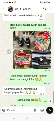Testimonial Papan Bunga karangpamindangan